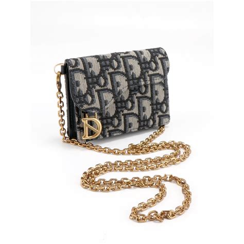 dior gold wallet on chain|long saddle wallet with chain.